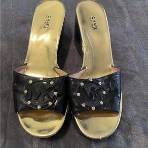 michael kors platform sandal size 9 black